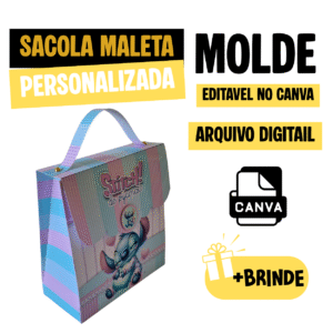 MOLDE LIMPO – Arquivo Editável no Canva - SACOLA MALETA