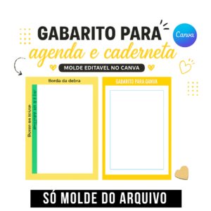 Gabarito para Agenda e Caderneta | Arquivo Digital Canva